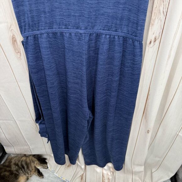 Talbots Women’s XL Blue Vneck Wide Leg Jumpsuit with Belt - Picture 5 of 7